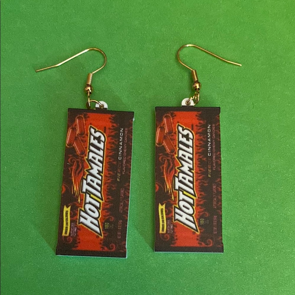 Hot Tamales Red and Black Earrings